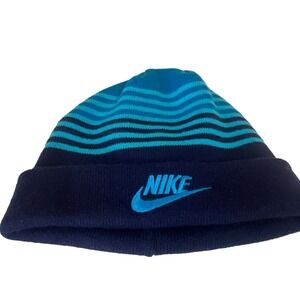 Nike Black  And Blue Beanie Toddler, Winter   Christmas, Soft‎ And Warm